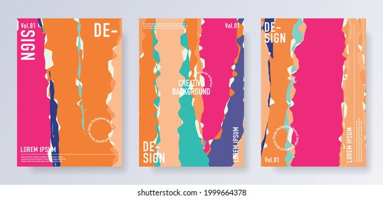 Set of Multipurpose potrait web banner for social media story, special offer banner, sale and promo with abstract background.