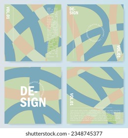 Set of Multipurpose potrait web banner for social media story, special offer banner, sale and promo with abstract background.