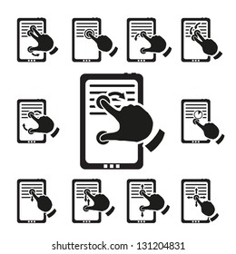 Set of multitouch gestures