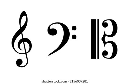 Alto Clef Vector Icon On White Stock Vector (Royalty Free) 1563215704