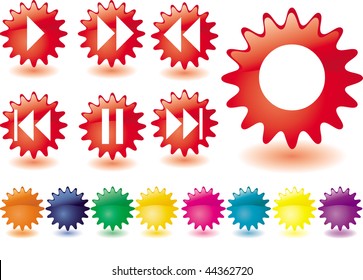 Set of music controllers, vector
