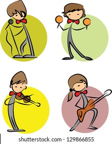 set of Music Doodles