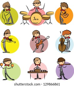 set of Music Doodles