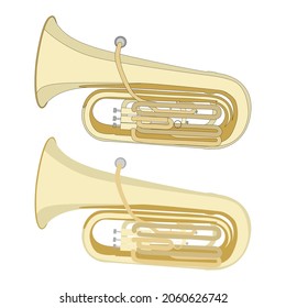 Set of music gold tube instrument jazz musical instruments with stroke