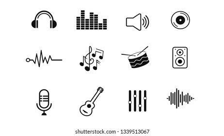 Set Music Icon Design