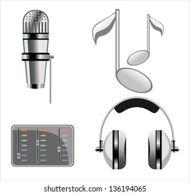Set of music icons