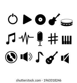 a set of music icons