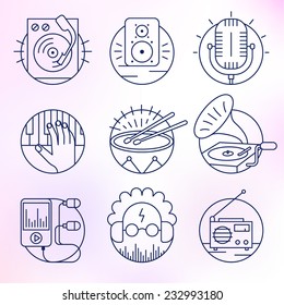 Set of music icons.