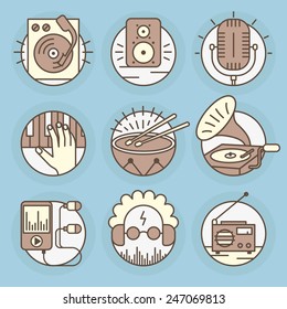 Set of music icons.