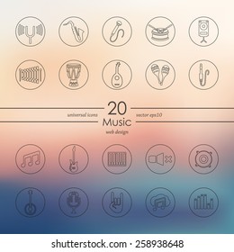 Set of music icons