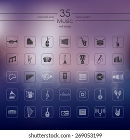 Set of music icons