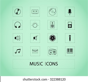 Set of music icons.