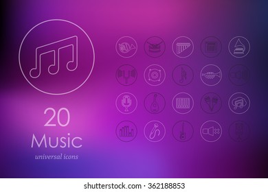 Set of music icons