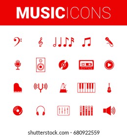Set of music icons