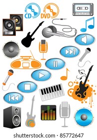 Set of music icons