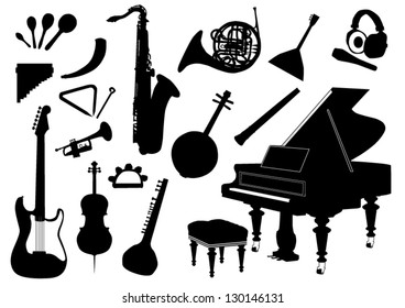 Set of music instruments