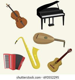 Set of Music Instruments