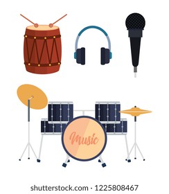 set music instruments icons