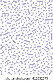 Set of music notes, hand drawn illustration eps 10