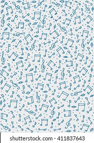 Set of music notes, hand drawn illustration eps 10

