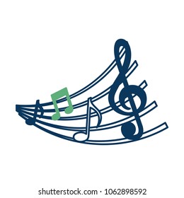 set of music notes and staff image