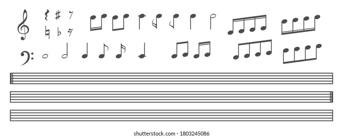 Satz von Notensymbolsymbolen