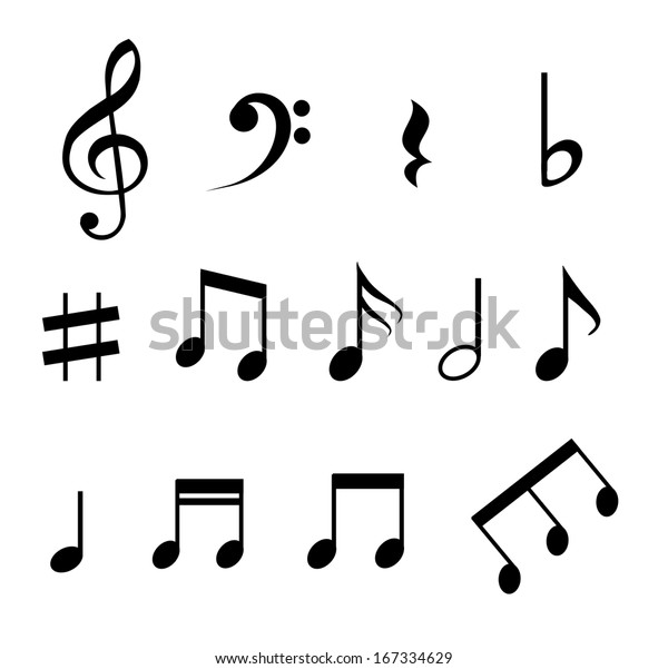 Set of music notes vector\
