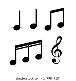 Set of music notes vector Illustration
