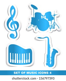 Set of Music Paper Icons 4.