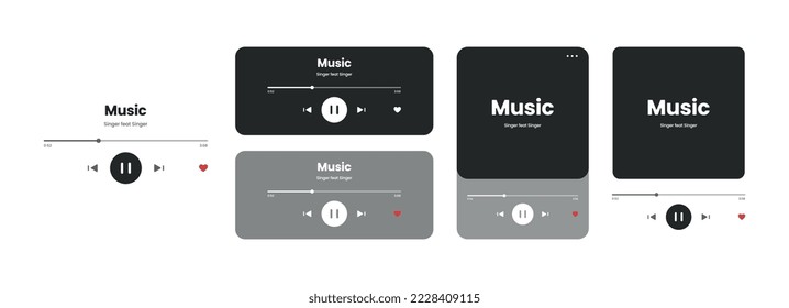 Set of music players for melodies, sounds, ringtones and more.
