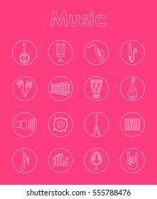 Set of music simple icons