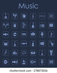 It is a set of music simple web icons