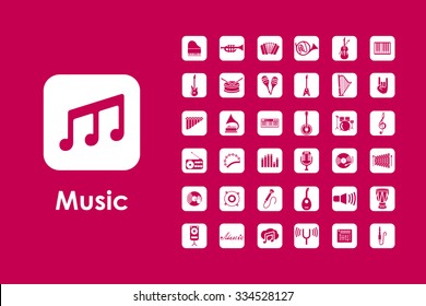 It is a set of music simple web icons