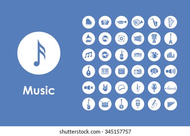 It is a set of music simple web icons