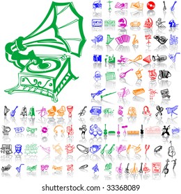 Set of music sketches. Part 3. Isolated groups and layers. Global colors.
