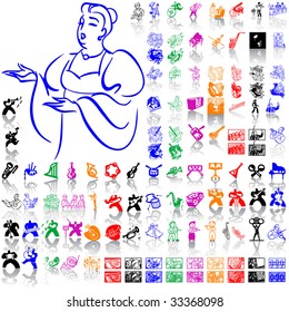 Set of music sketches. Part 6. Isolated groups and layers. Global colors.