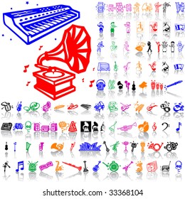 Set of music sketches. Part 8. Isolated groups and layers. Global colors.