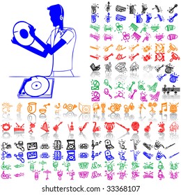 Set of music sketches. Part 9. Isolated groups and layers. Global colors.