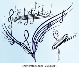 Set of music symbols
