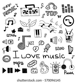 Set of music symbols