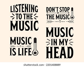Set of music t-shirt design  