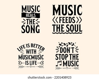 Set of music t-shirt design  