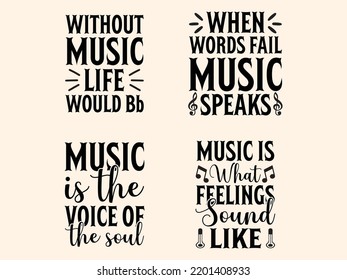 Set of music t-shirt design  