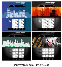 Plantilla de conjunto de sitios web de música 