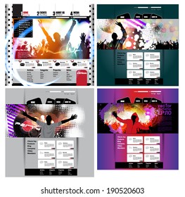 Set of Music Website Template 