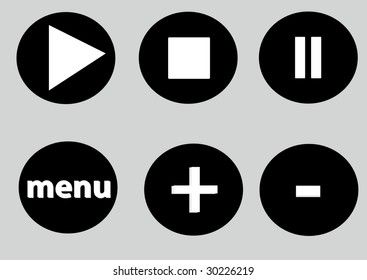 set of musical buttons