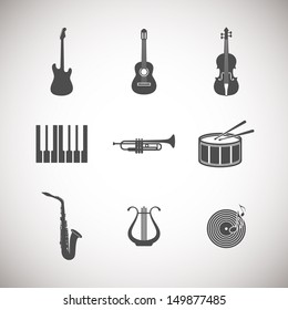 set of musical instrument icons