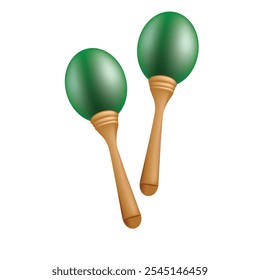 Set of musical instrument maracas. Vector illustration.