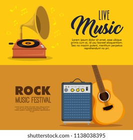 set musical instruments icons