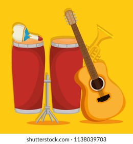 set musical instruments icons